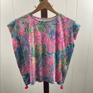 Lilly Pulitzer Girls Via Caftan Dress in Fan Sea Pants